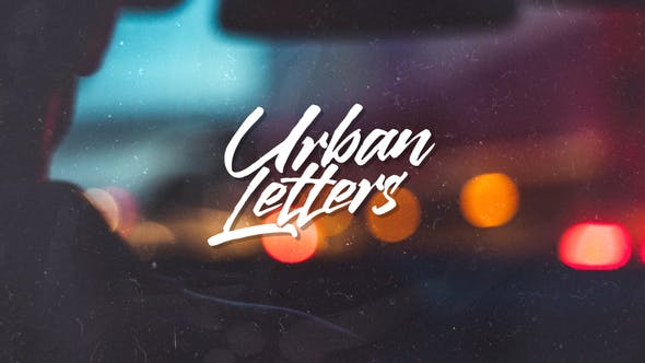 AE模板|Vlog片头手写文字动画效果+脚本 Urban Letters