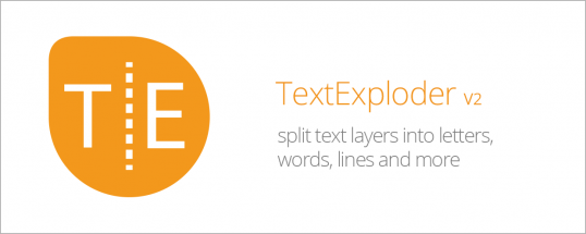 AE文字分割分离成单独图层脚本工具-TextExploder v2.0.006 中文汉化版+使用教程