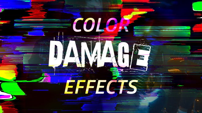 PR模板|故障干扰RGB颜色损坏效果预设 Color Damage Effects Presets