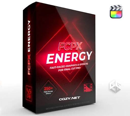 FCPX插件|298种叠加炫酷能量标题动画效果预设 FCPX Energy-CG资源网