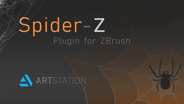 ZBrush插件|蜘蛛网效果生成插件 SpiderZ – ZBrush Plugin + 使用教程