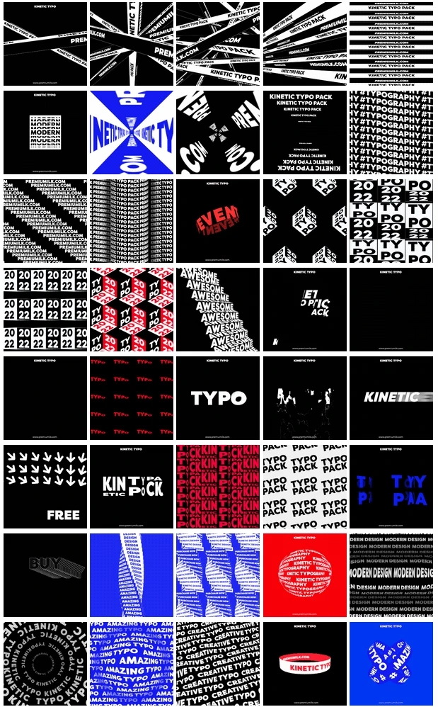 FCPX插件|100种创意海报动力学文字标题动态排版循环动画背景 Kinetic Typography Pack FCPX插件|100种创意海报动力学文字标题动态排版循环动画背景 Kinetic Typography Pack