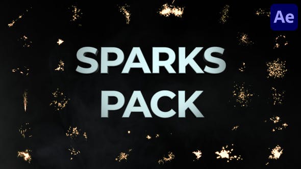 AE/PR模板|30种真实多彩烟花火焰火花动画元素 Sparks Pack