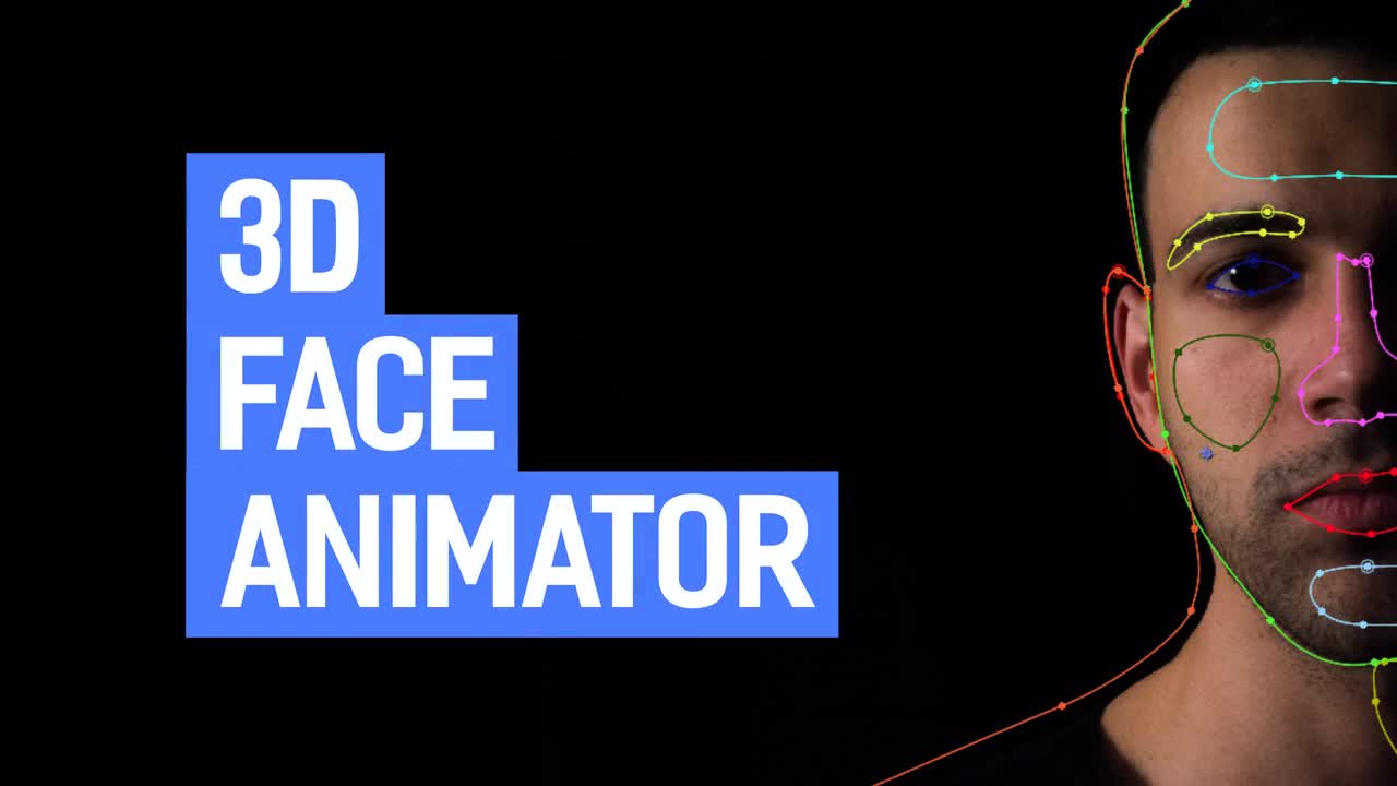 AE模板|运动阵列三维人脸视差微动特效 3D Face Animator