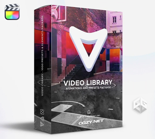 FCPX插件|1000种专业视频包装预设图形动画元素合集包 支持M1 Video Library – Final Cut Pro X-CG资源网