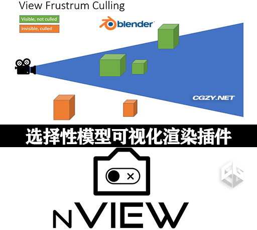 Blender选择性模型可视化渲染插件 Nview Addon V2.3.7-CG资源网