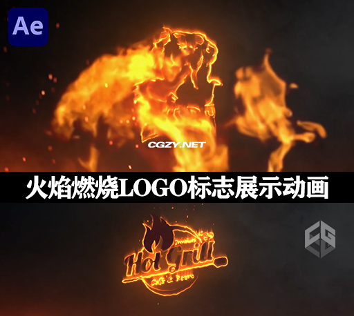 AE模板|火焰燃烧LOGO标志展示动画 Epic Fire Logo Reveal-CG资源网
