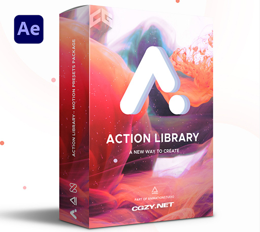 AE脚本|1000种图形文字图层出入动画预设v2  Action Library – Motion Presets Package-CG资源网