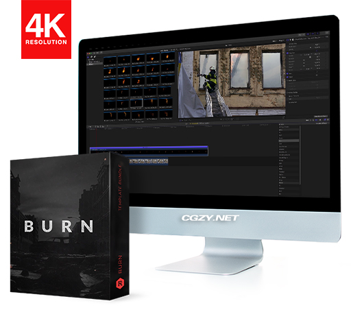4K视频素材|234种真实灼热的火焰燃烧特效合成动画 RocketStock – Burn 200+ Fire Effects-CG资源网