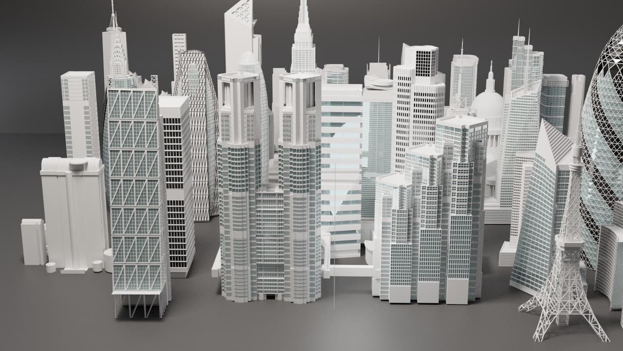 100多座真实高细节世界摩天大楼建筑物3D模型 ArtStation – 100+ Real World High Detailed Skyscrapers and Buildings