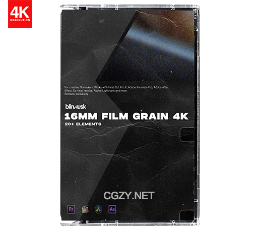 4K视频素材|23个复古16mm电影胶片颗粒效果叠加 Blindusk 16mm FILM GRAIN-CG资源网