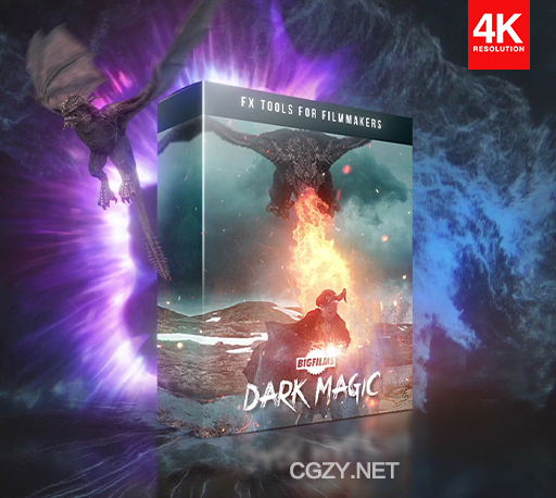 4K视频素材|227个黑暗魔幻宇宙魔法能量法术粒子火烟雾龙怪物特效合成动画 BIGFILMS-DARK MAGIC Pack-CG资源网
