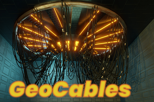 Blender电缆电线生成插件 GeoCables v2.1.0 – Geometry Nodes Cables
