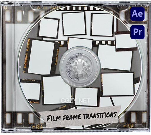 AE/PR模板|电影胶片帧定格视频转场过渡预设 Film Frame Transitions-CG资源网