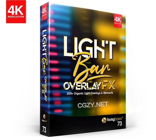 4K视频素材|211个霓虹灯光条快速划过闪烁叠加动画 BusyBoxx – V73: Light Bar Overlay FX-CG资源网