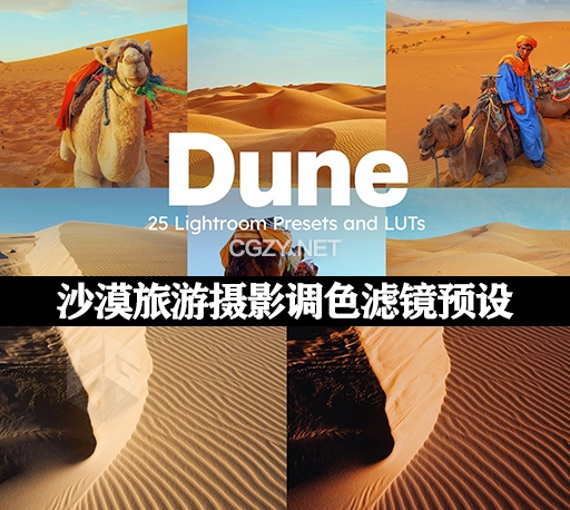 沙漠旅游摄影调色滤镜预设 Dune Lightroom Presets and LUTs-CG资源网