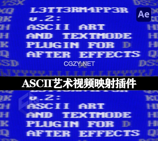 AE插件|ASCII文本乱码艺术视频映射特效 L3tt3rM4pp3r2 V2.0 Win/Mac +使用教程-CG资源网