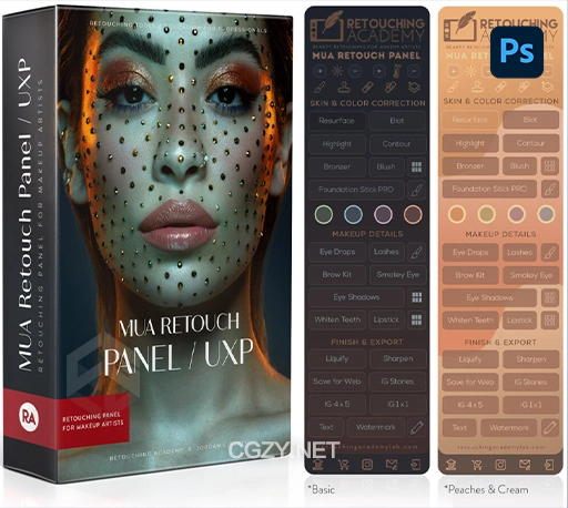 PS专业人像修图美容化妆磨皮插件 MUA Retouch Panel 1.0.1 Win破解版-CG资源网