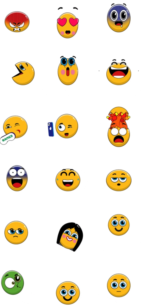 AE模板|30个创意搞怪有趣Emoji表情动画