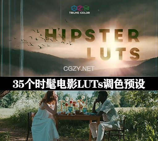 LUTs预设|35个时髦电影调色预设 Triune Digital Hipster LUTs-CG资源网