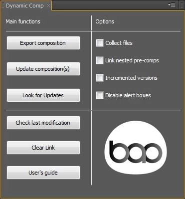 AE脚本|多个项目共享合成组合工具 BAO Dynamic Comp v2.5 +视频教程