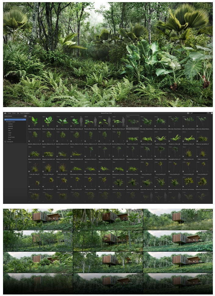 Jungle Scapes For Blender热带雨林丛林植物预设库