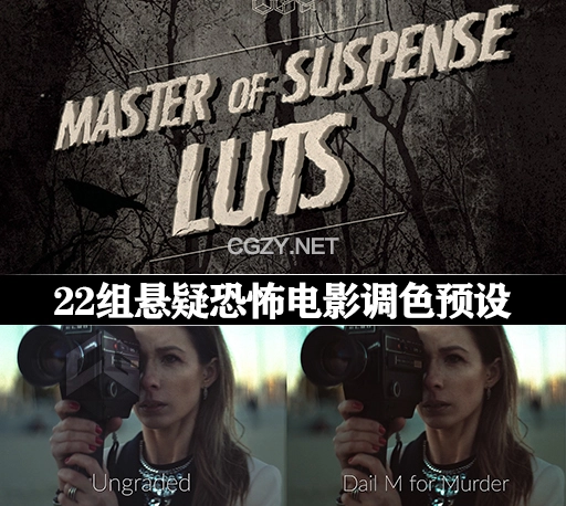 LUTs预设|22组悬疑恐怖电影调色预设 Master of Suspense LUTs-CG资源网