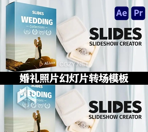 AE/PR模板|婚礼照片幻灯片工具包 Slides – Wedding Collection-CG资源网