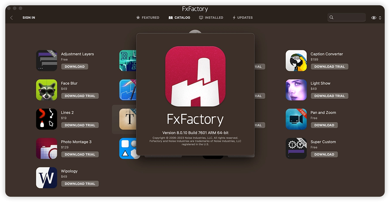 FxFactory 8.0.10破解版(Mac超强视觉特效插件合集包)