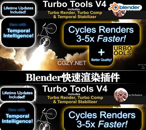 Blender插件|加速渲染工具 Turbo Render v4.0.1-CG资源网