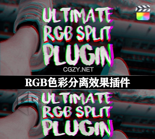 FCPX插件|RGB色彩分离效果工具 Ryan Nangle Ultimate RGB Split Plugin-CG资源网