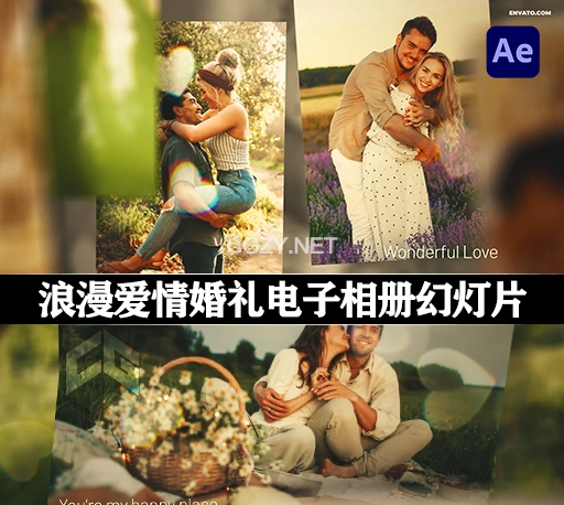 AE模板|浪漫爱情婚礼电子相册幻灯片 Love Slideshow-CG资源网