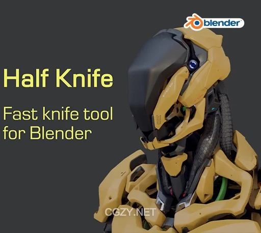 Blender插件|快速切割工具 Half Knife v1.3.85-CG资源网 Blender插件|快速切割工具 Half Knife v1.3.85-CG资源网