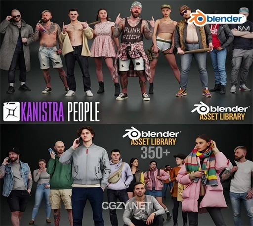 Blender高品质人物角色模型资产库 Kanistra People Asset Library-CG资源网 Blender高品质人物角色模型资产库 Kanistra People Asset Library-CG资源网