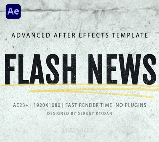 AE模板|新闻快讯历史纪录片宣传展示动画 Flash News-CG资源网 AE模板|新闻快讯历史纪录片宣传展示动画 Flash News-CG资源网