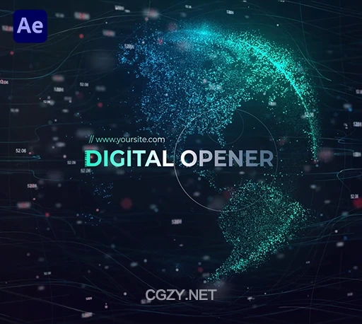 未来科技感数字地球开场AE模板(含音乐素材) Smart Digital World-CG资源网 未来科技感数字地球开场AE模板(含音乐素材) Smart Digital World-CG资源网