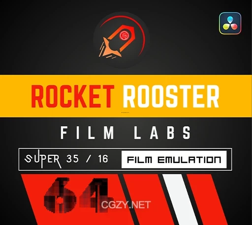 达芬奇专业胶片色彩全流程DCTL电影模拟插件 Rocket Rooster Film Labs 64-CG资源网 达芬奇专业胶片色彩全流程DCTL电影模拟插件 Rocket Rooster Film Labs 64-CG资源网