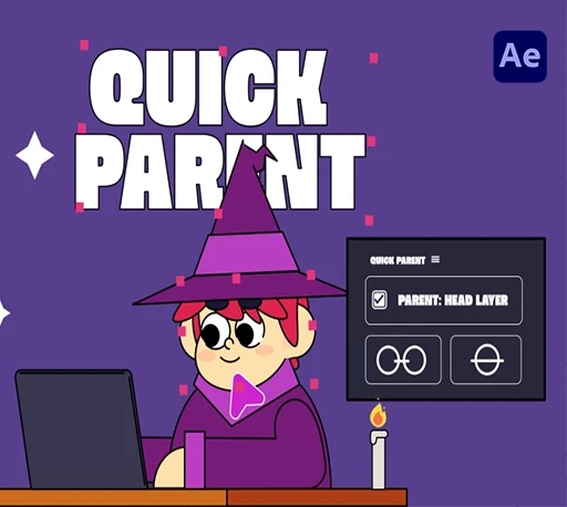 AE一键父子链接绑定脚本 Quick Parent PRO V2.2-CG资源网 AE一键父子链接绑定脚本 Quick Parent PRO V2.2-CG资源网